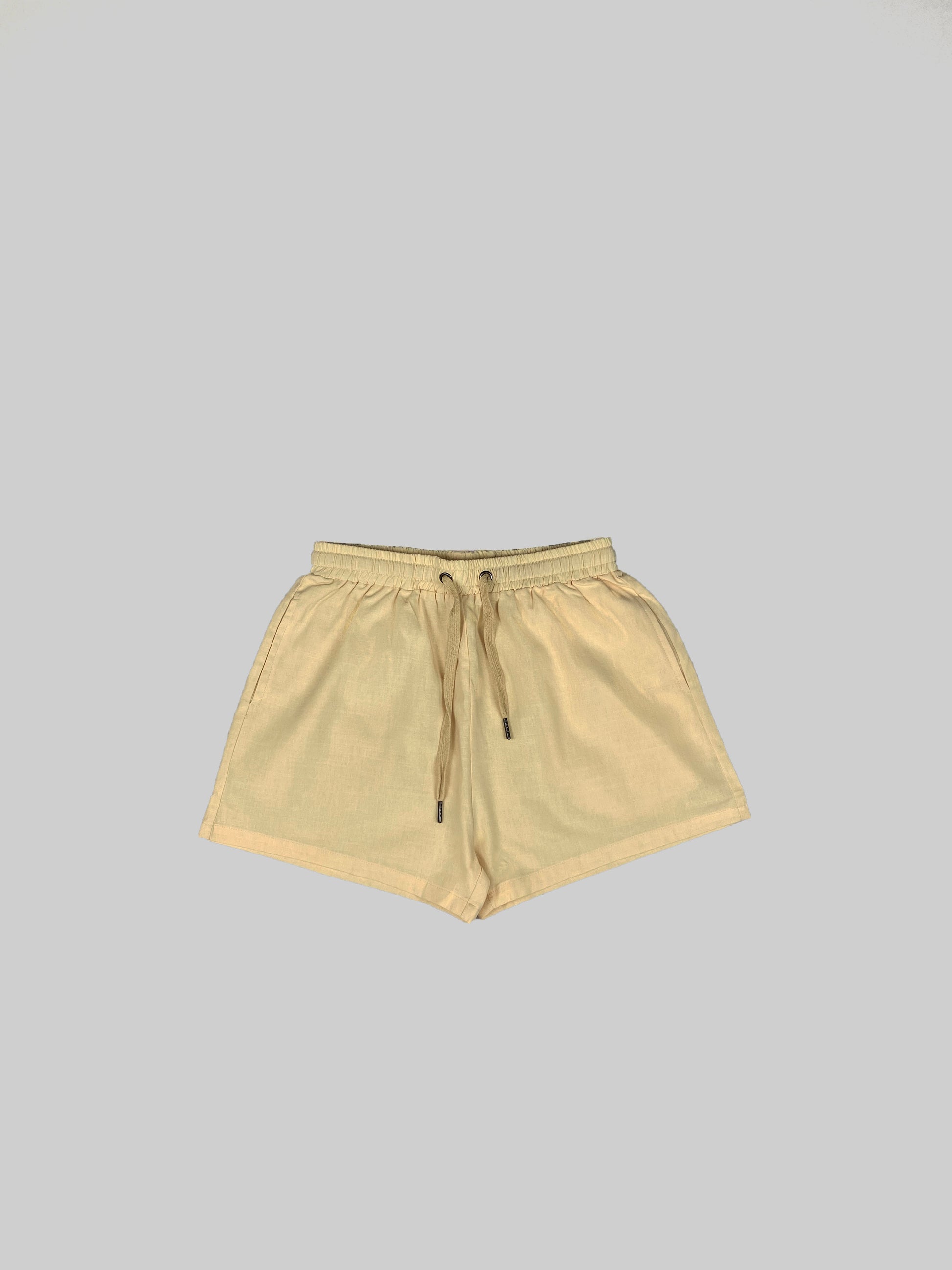 Linen short buttermilk yellow