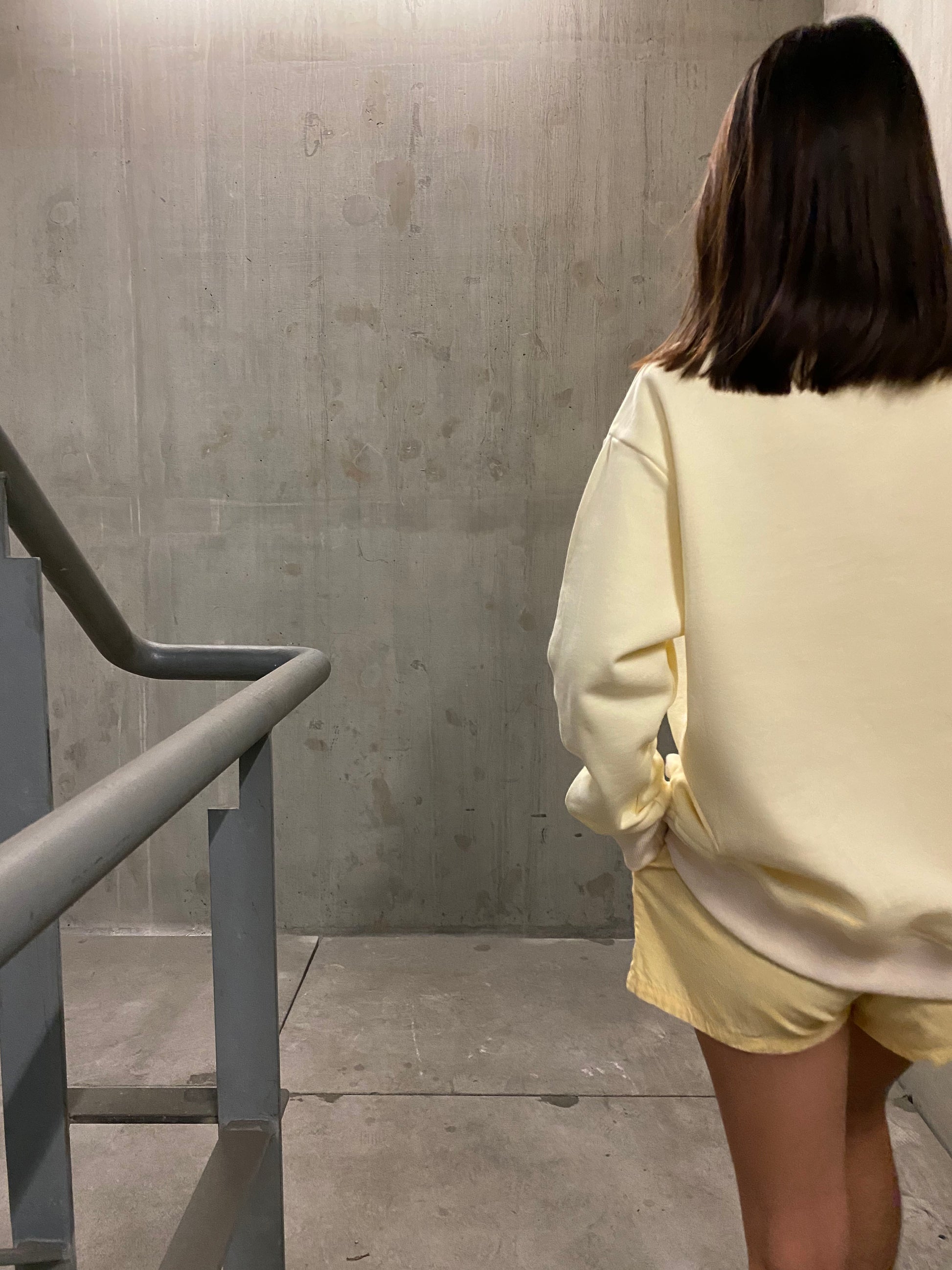 Linen short buttermilk yellow